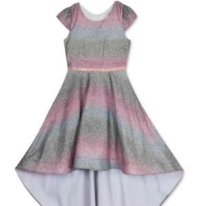 Rare‎ Editions 2T Toddler Girls Metallic Ombré High-Low Dress NWT